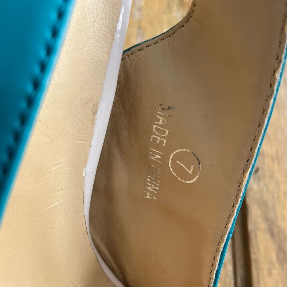 Nicole Lee Vibrant Blue Peep-Toe Heels - Picture 6 of 6